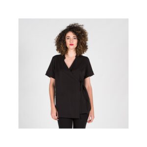 Blusa Cruzada Mujer Añil