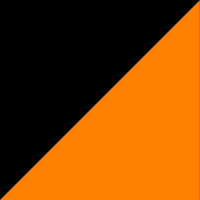 Color negro + naranja fluor